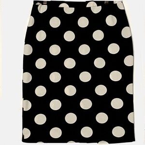 MOA USA Skirt Polka Dot Classic Black White  W 10 or 12 Single Knit Jersey Blend
